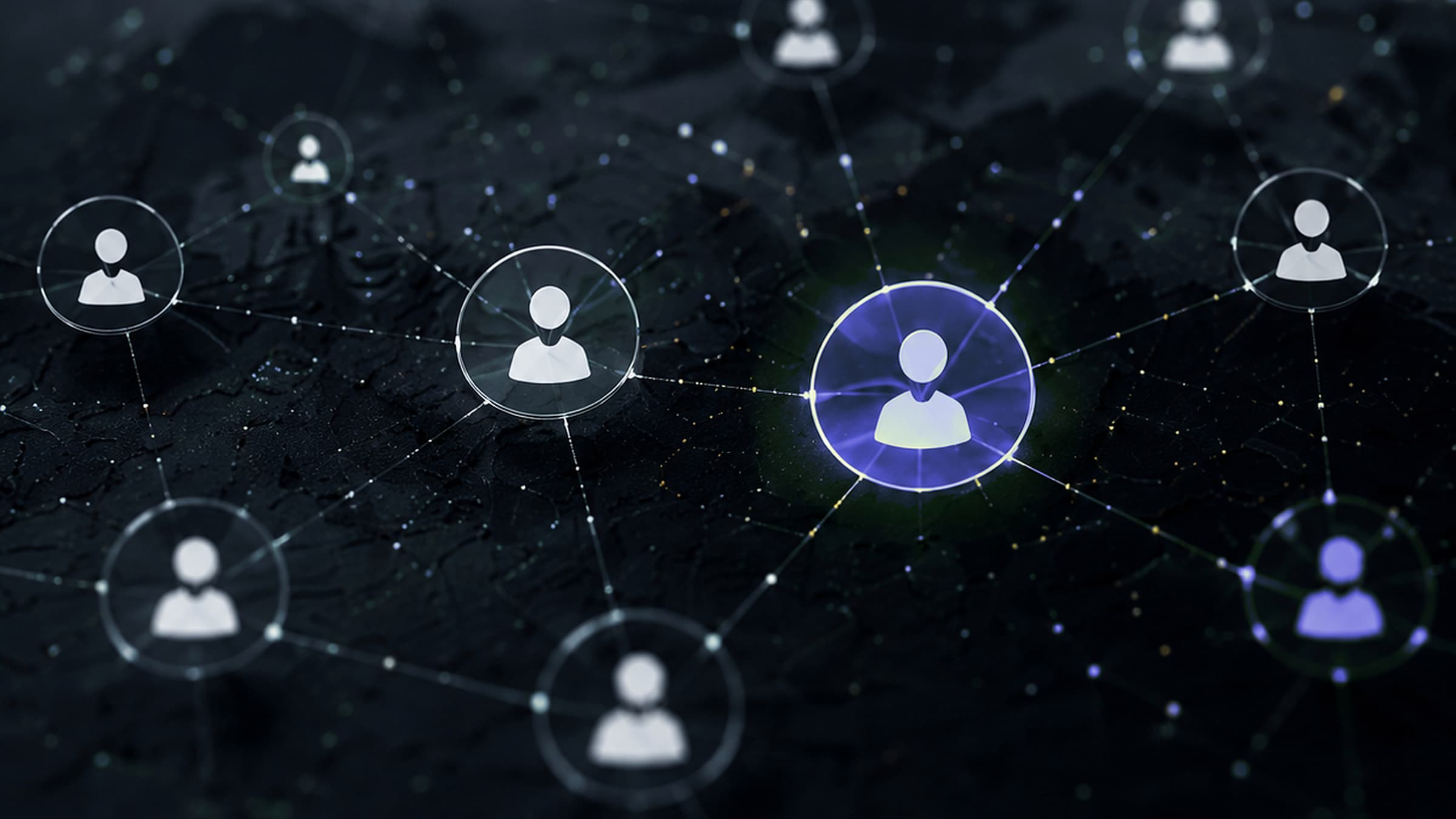 Abstract identity and access network of connected nodes