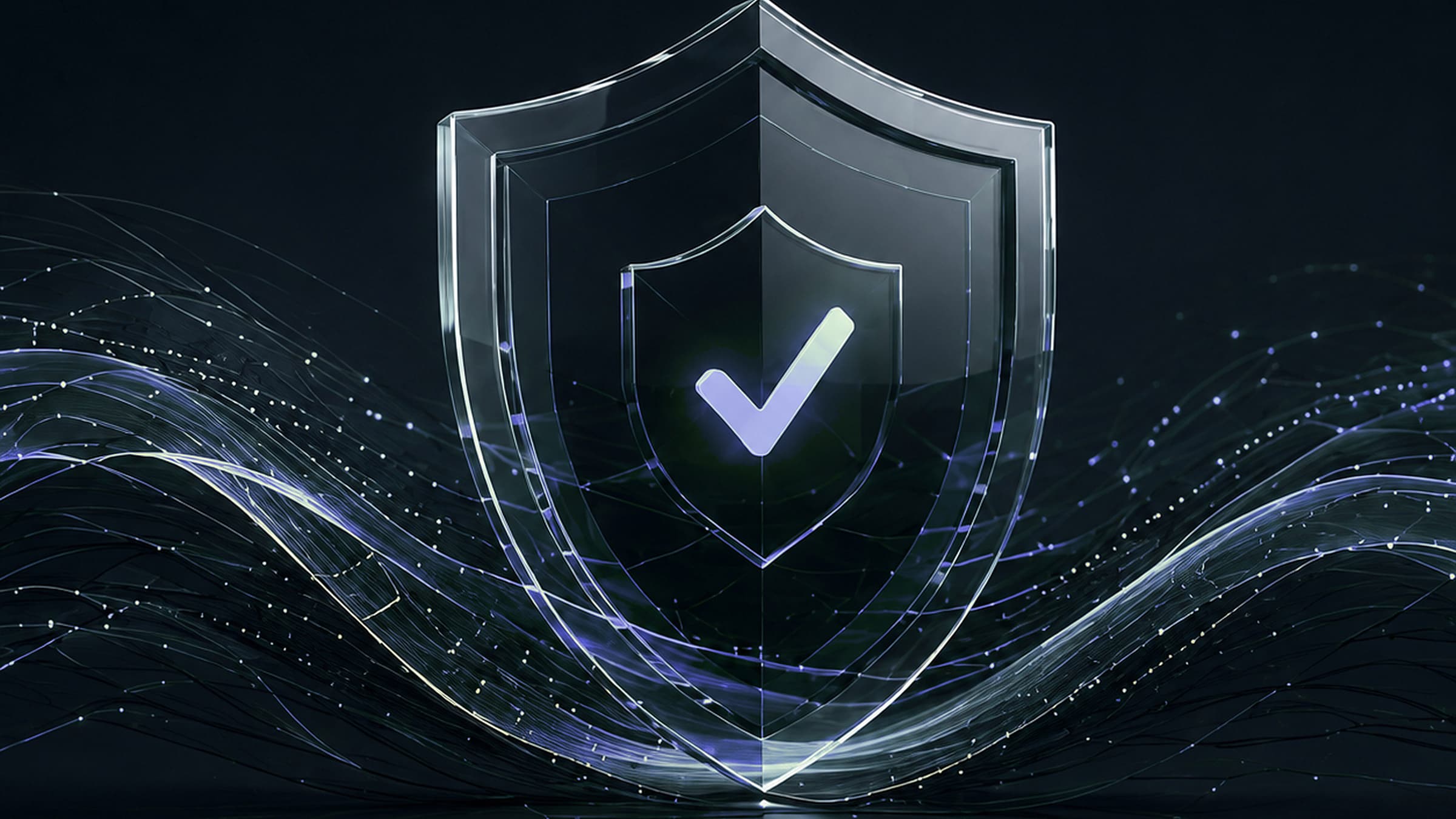 Abstract shield motif representing security controls